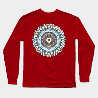 Modern pastel and unicorn Mandala art, floral Classic repeated pattern Long Sleeve T-Shirt